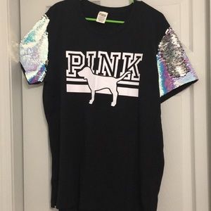 PINK short sleeve bling t-shirt